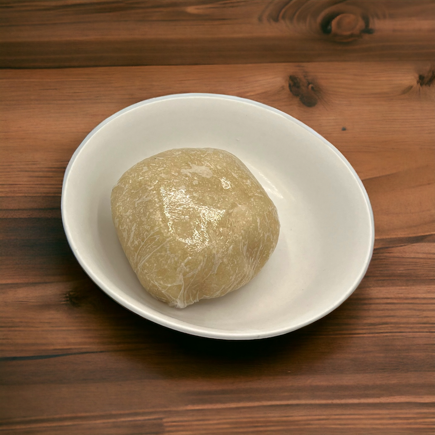 Eba (cassava grit fufu) with Okro and Stew
